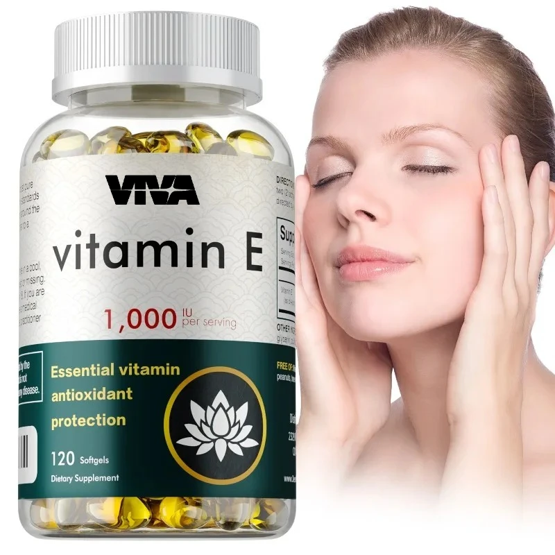 Vitamin E (1000 IU) Mixed Supports Immune System & Skin Nutrition - Natural Antioxidant - Gluten & Dairy Free