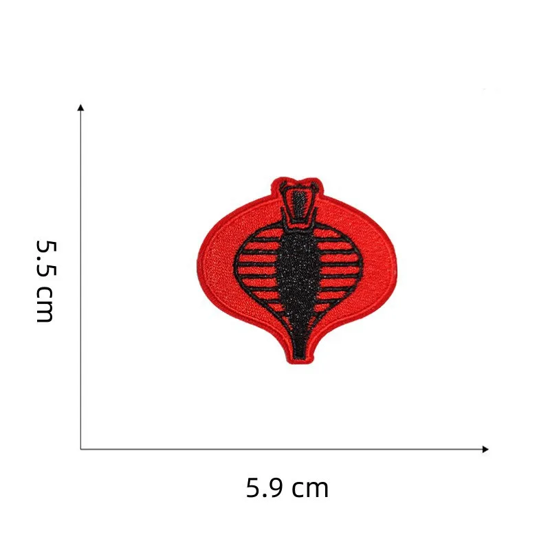 New Cartoon Cobra Patches Embroidered View Stickers On Clothing DIY Round Appliques Badge Sewing Garments Jeans Coats Patch