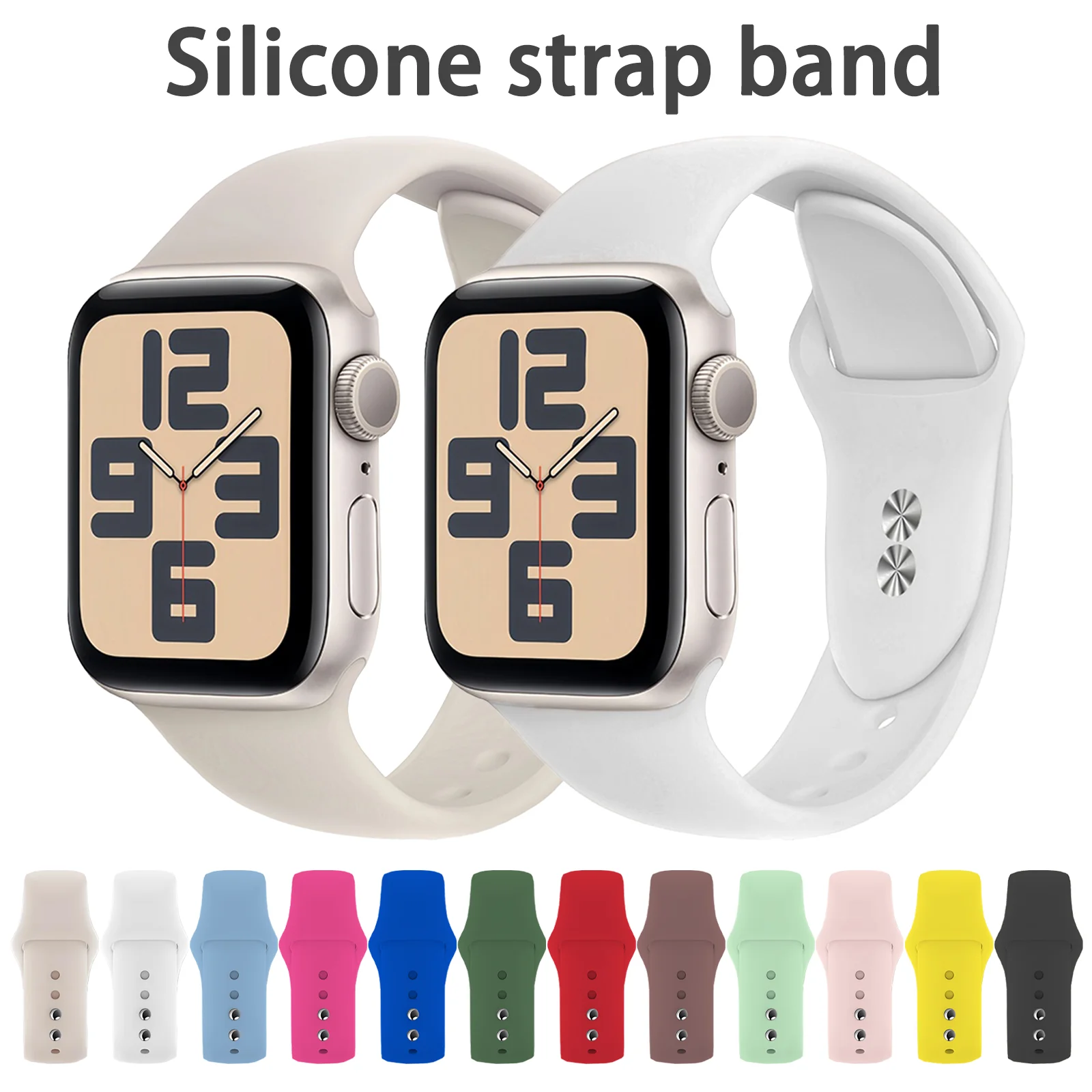 1 pack suitable for Apple Watch full range 38mm-49mm replacement strap, multi color optional double nail replacement strap