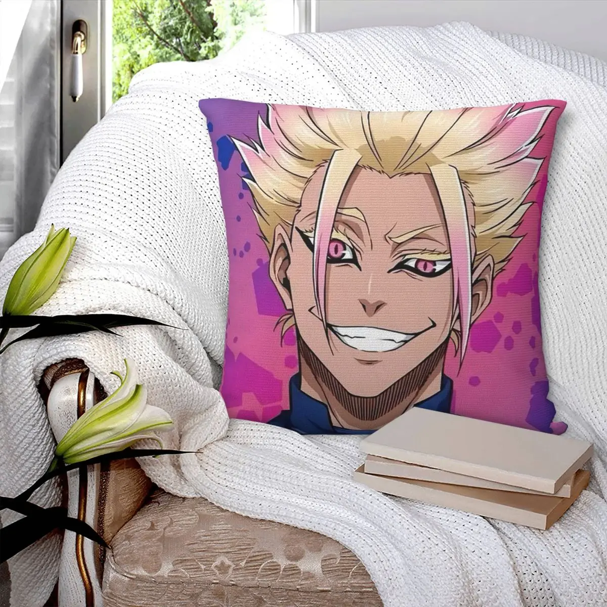 

Anime Blue Lock Shidou Ryusei Square Pillowcase Cushion Cover Pillow Case Throw Pillow Cover for Home Bedroom Car