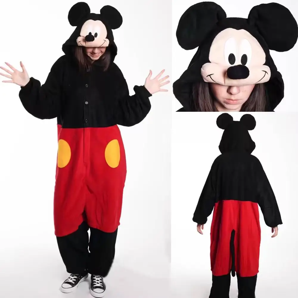 ילדים קריקטורה mickey אחד pajamas בוגר פארן גדול ילדים תינוק facloth סרבל ביצועים מעבה