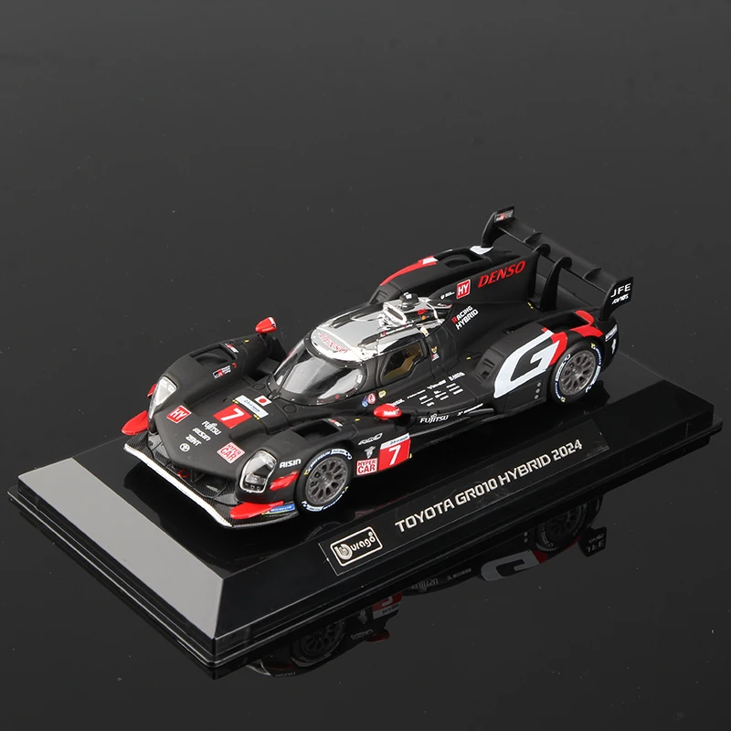 Bburago 1:43 Toyota GR010 Hybrid 2024 7# Alloy Car Model Diecast