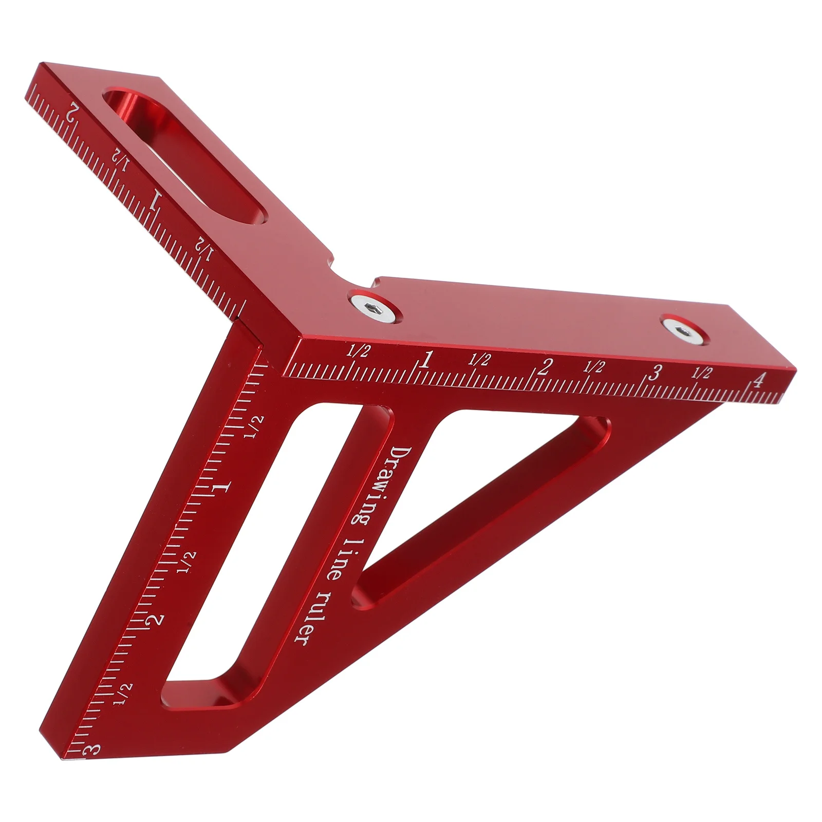 

Triangle Scriber Carpenter Ruler 45 90 Degree Aluminum Alloy Multi Angle Measuring Tool for Woodworking Construction Engineering
