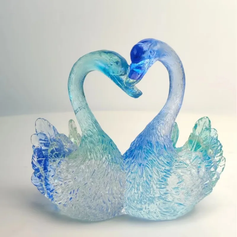 swan, figurine desk, decoration creative craftsmanship, decoration bedroom living room entrance, channel wedding gift