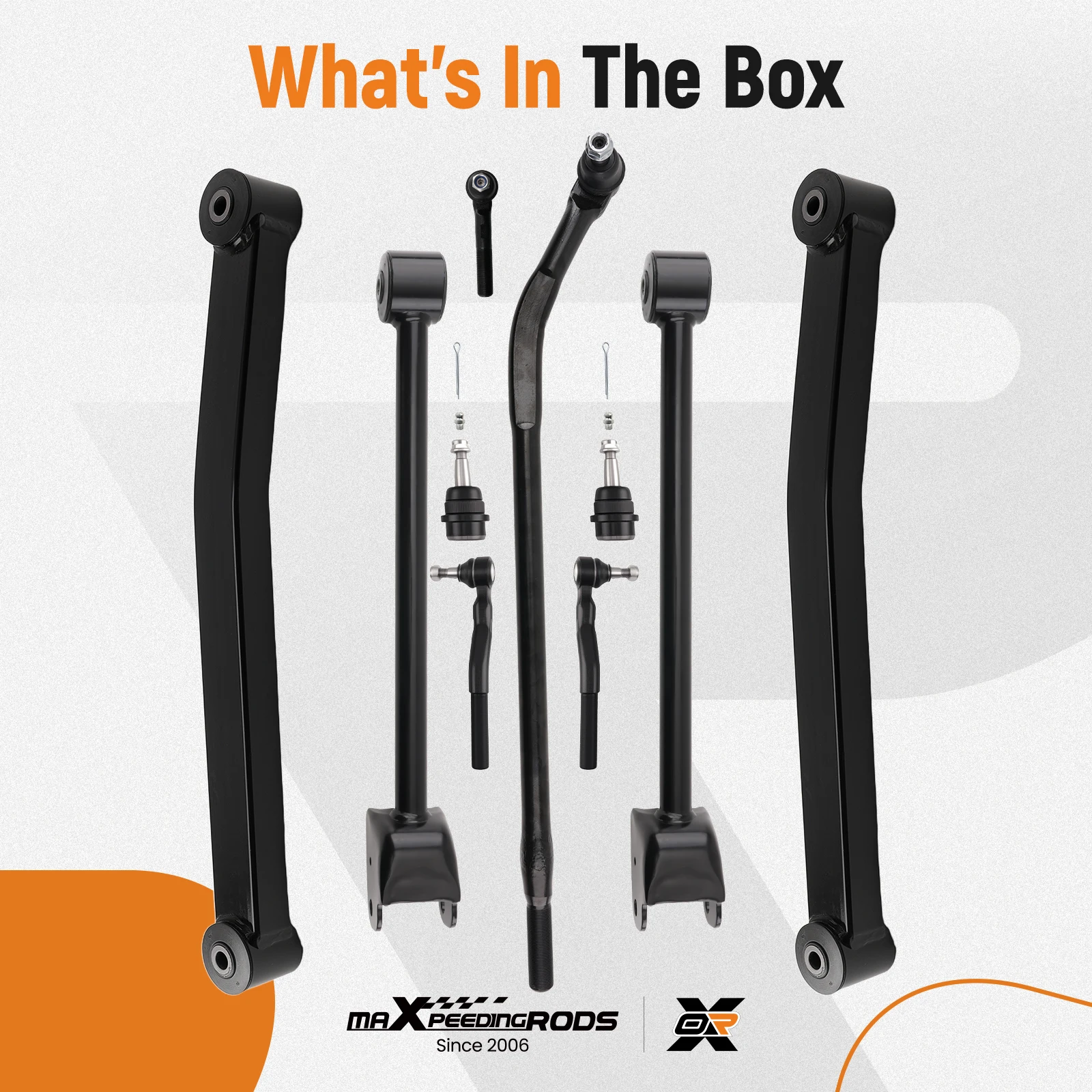 

Front Upper Lower Control Arms Ball Joints Tie Rods for Jeep Wrangler 2007-2018 CMS25182 RK621823