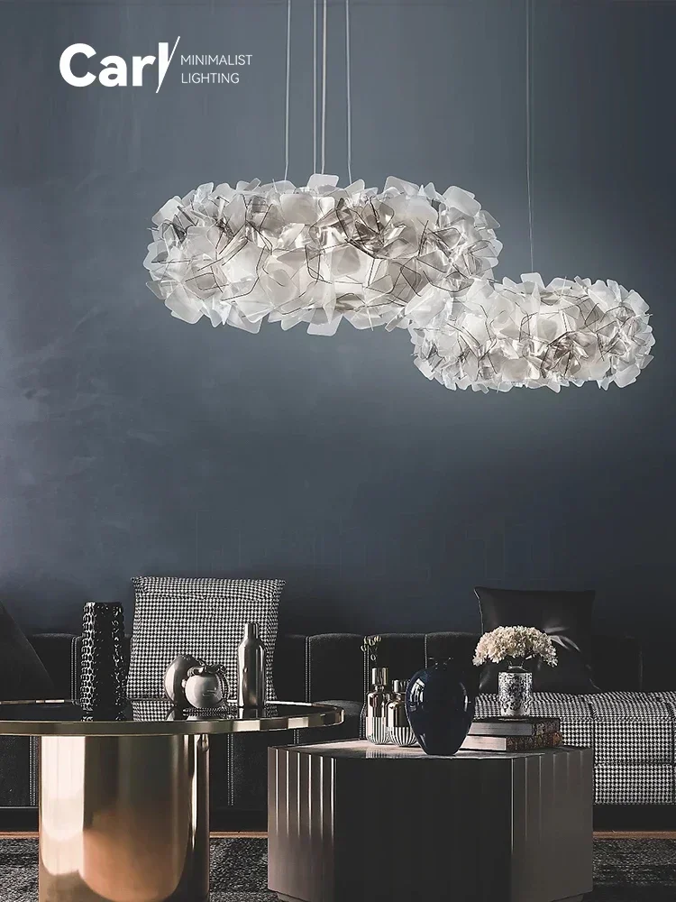 Modern Nordic Minimalist Living Room Dining Room Petal Ceiling Chandelier Creative Design Bedroom Home Decoration Led Lights