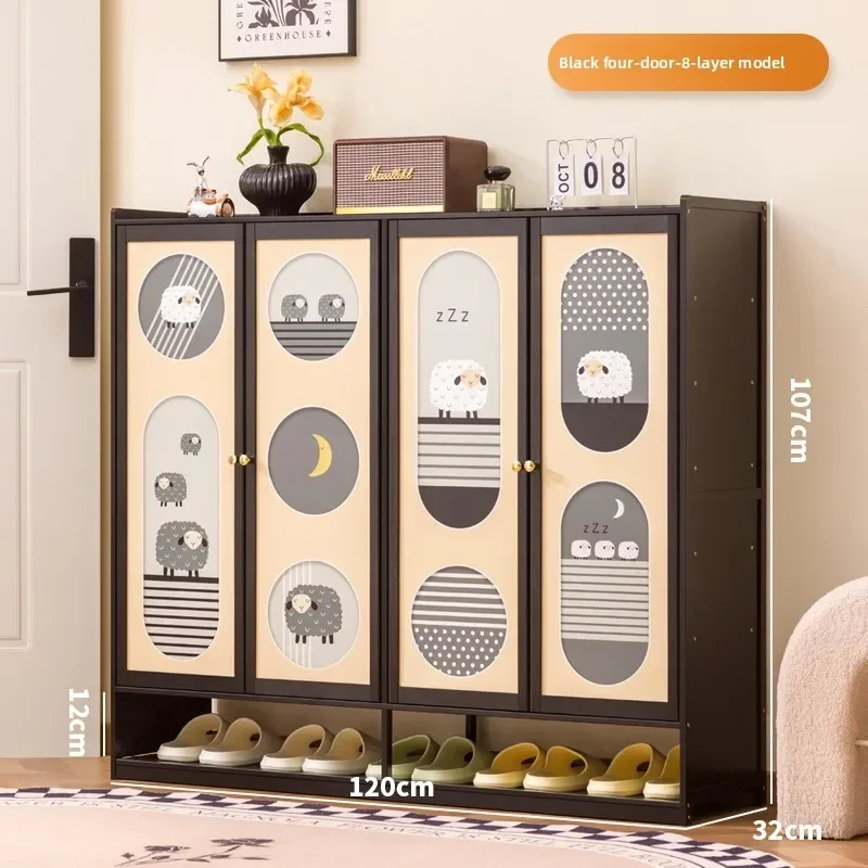 Shoe rack, multi-layer indoor integration at the entrance of the household, against the wall to enter the door to store
