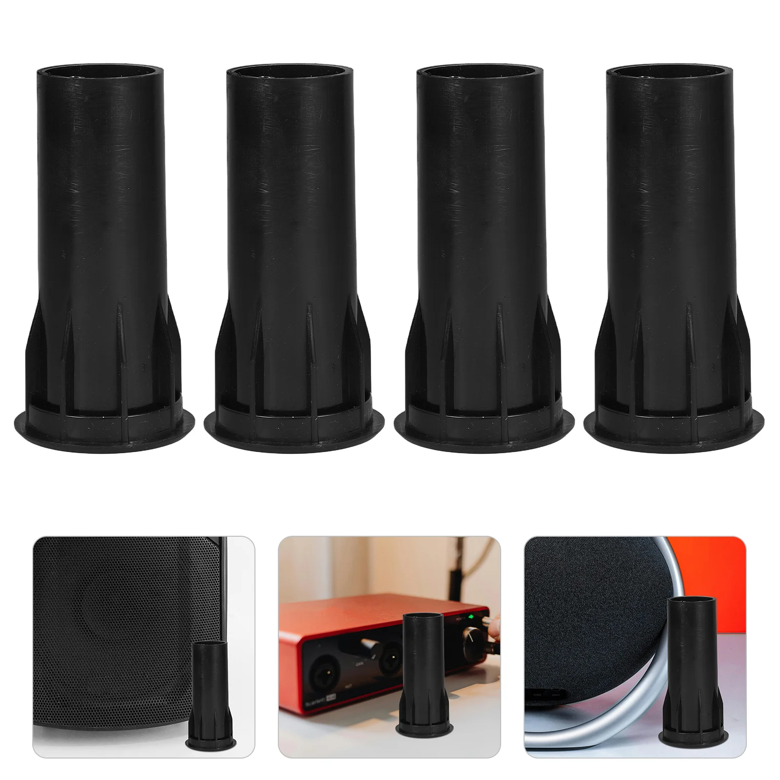 

8Pcs Speaker Port Tubes Black Plastic Bass Reflex Ports Speaker Box Air Outlet Subwoofer Bass Enhancement Portable Audio System