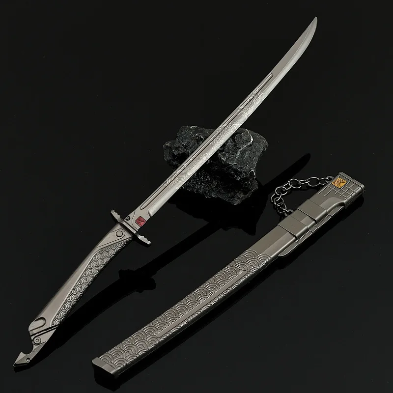 30cm Arena Breakout Xiuchun Knife Game Peripheral weapons Models Metal Artwork Swords Desktop Collectible Ornament Boy Toy Gifts
