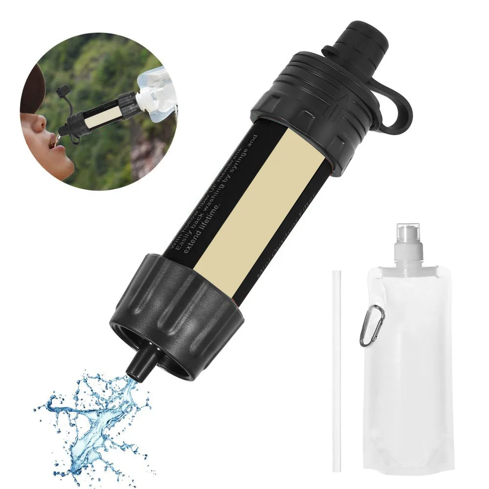 Outdoor Survival Water Filter Straw Personal Emergency Water Filter Sport Outdoor Wasser Filter Drinking Water Safety for Travel