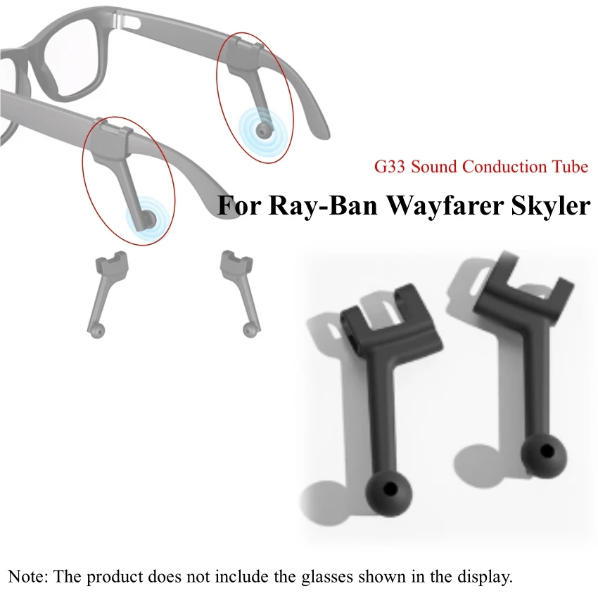 

G33 Sound Conduction Tube for Ray-Ban Wayfarer Skyler Eyeglasses Sound Tube Amplifier Accessory