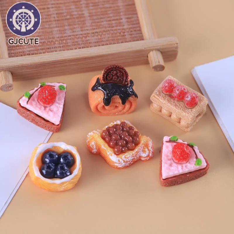 5Pcs 1/12 Dollhouse Simulation Cake Bread Set Dollhouse Miniature Kitchen Dessert Food Decoration Dolls House Accessories