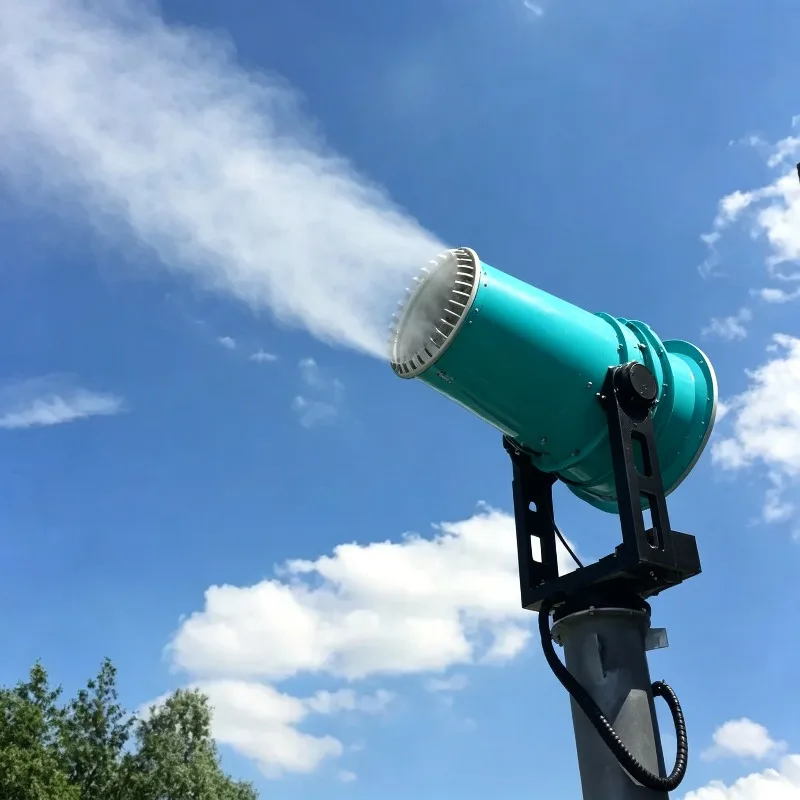 40m Remote Control Fog Cannon Machine Mobile Water Mist Cannon Dust Control Sprayer for Disinfecting Gym and Hotel CE Certified