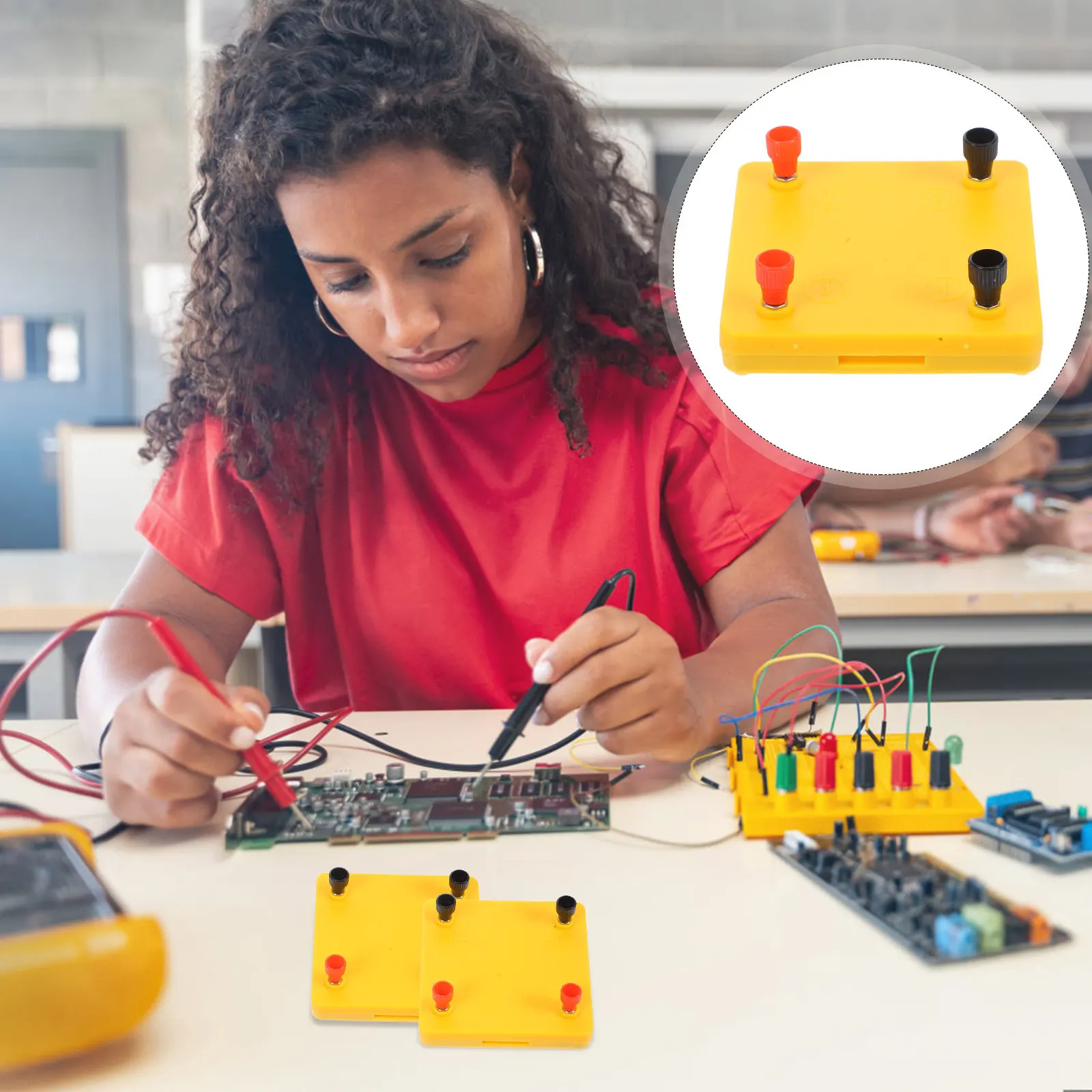 2Pcs Kids Circuit Experiment Kit Educational Science Tool for Teaching Electricity Principles DIY Electronics Exploration Lab