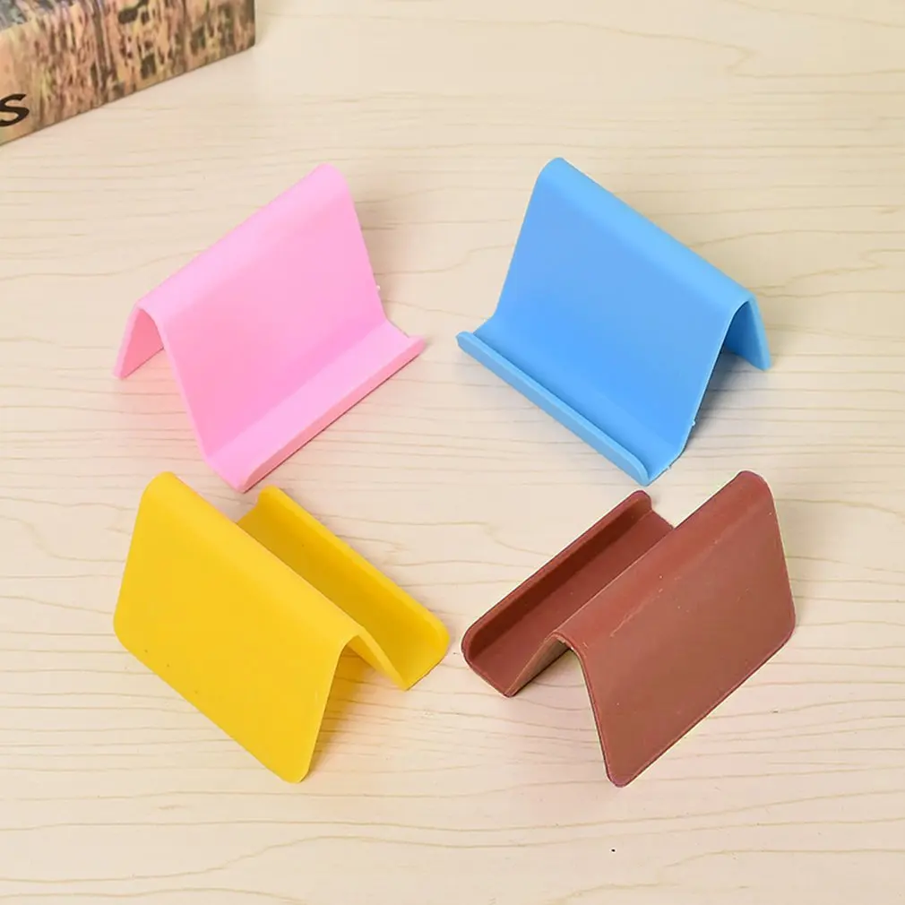 Mini soporte Universal para teléfono inteligente, soporte de montaje de escritorio para teléfono móvil, tabletas, Color caramelo