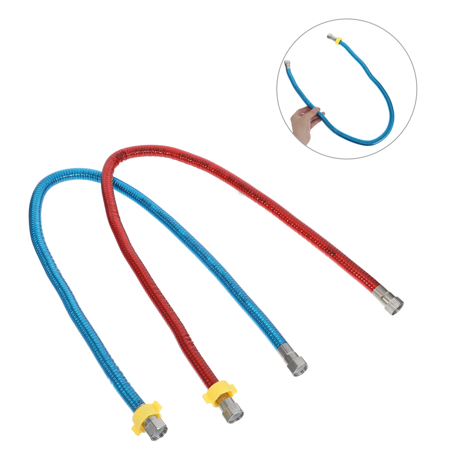 

Hot Water Heater Inlet Pipe Flexible Braided Stainless Steel Hose with 3 8 Inch Female Thread for Water Heater