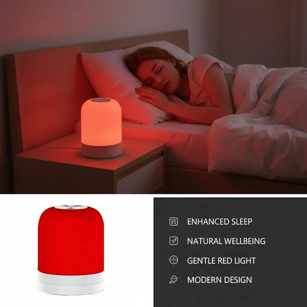LED Night Light Lamp Rechargeable Color Changing Atmosphere Bedside Light Remote Control Dimmable Bedroom Mood 