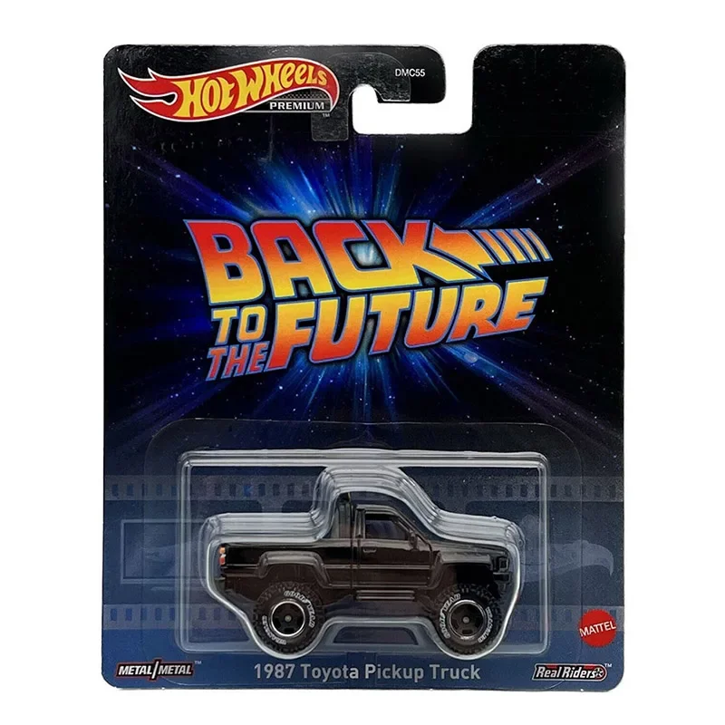 Hot Wheels 1:64 Back to The Future III Time Machine 1955 87 Toyota Pickup Truck Ford Super De Luxe DMC Delorean Diecast Car Toy