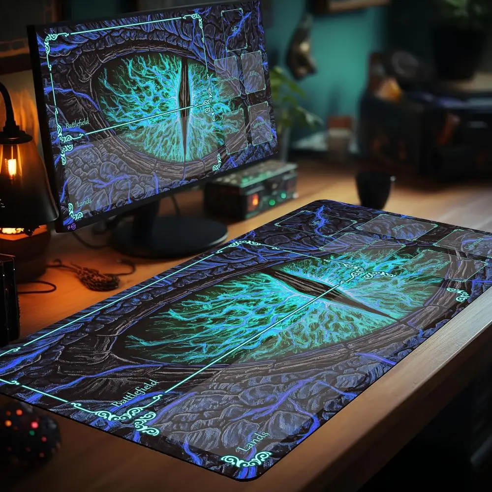 

Игровой коврик Magic Playmat для карт со зоной Eye of the Devil mtg Playmat Настольный коврик для геймера, расширяющийся коврик для мыши, резиновый противоскользящий коврик