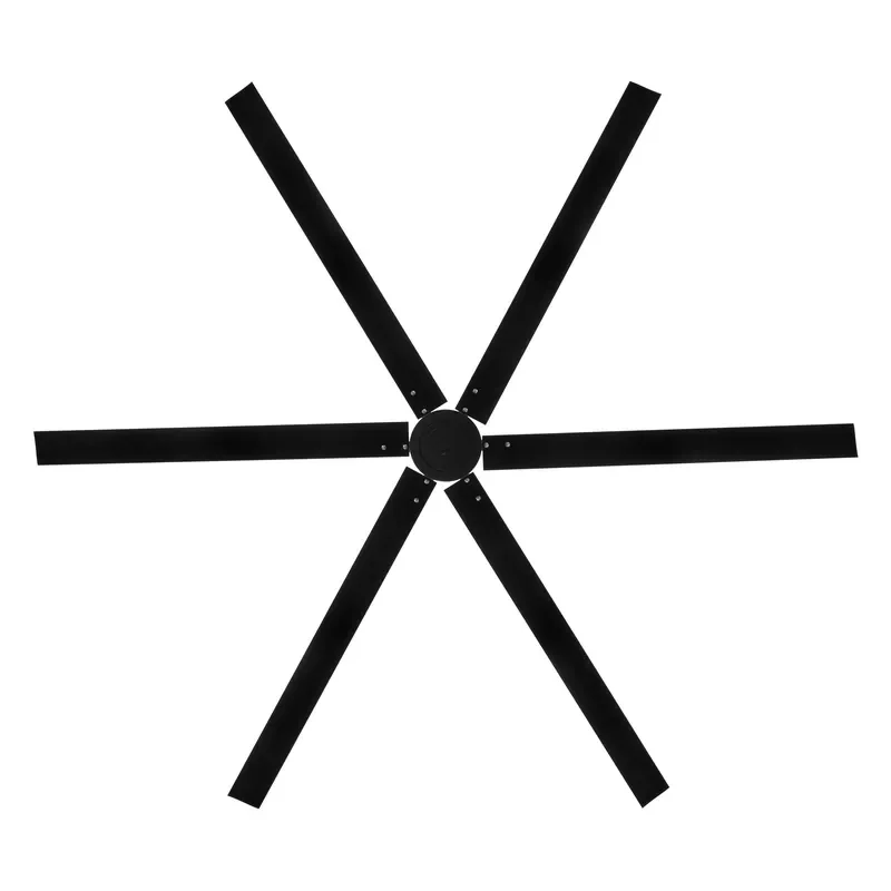 120 Inch Outdoor Ceiling Fan with Remote Control for Large Patios 6 Wide Blades Black