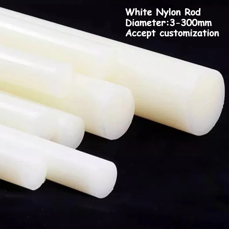 Weiyi White Nylon Rod Round Bar Diameter 3mm To 110mm Mechanical Parts