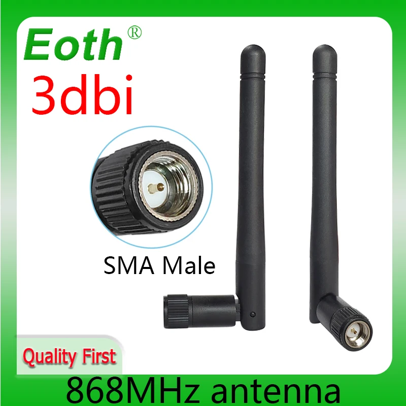 

EOTH 50 100pcs 868mhz antenna 3dbi sma male 915mhz lora antene pbx iot module lorawan signal receiver antena high gain