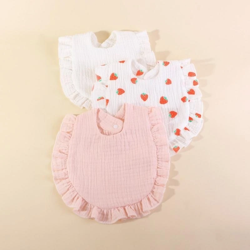 

J15U 3 шт., детский нагрудник с высокой впитывающей способностью, хлопковый слюнявчик для еды, мягкое полотенце для кормления