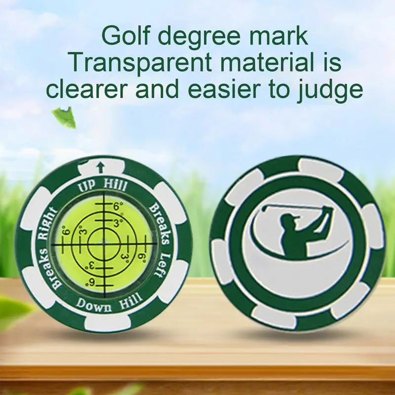 Golf Green Reader Antiruggine in lega di zinco Glof Hat Clip Ball Marker Precision Golf Putting Reading Aid Accessori da golf portatili