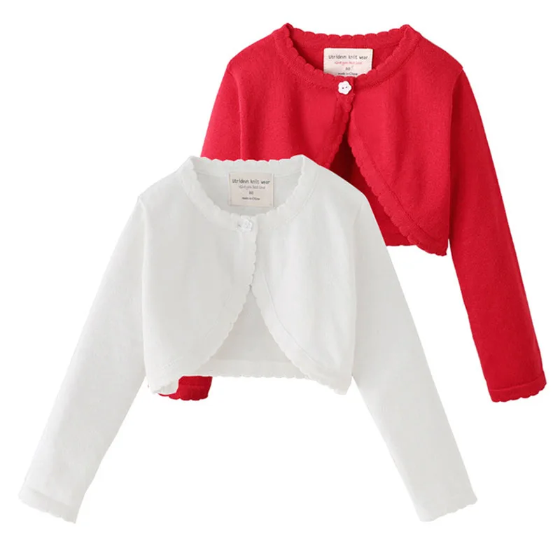 Kids Baby Girls Pure Color Cardigan Coat Long Sleeve Knitted Jacket Clothes Spring Autumn Kids Girls Children Cardigan Coat