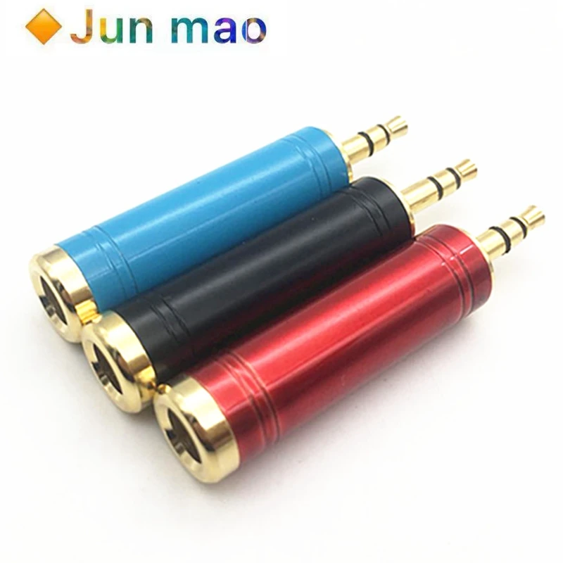 1pcs All copper 3.5 to 6.5mm audio adapter headset microphone speaker adapter microphone guitar electric box to plug