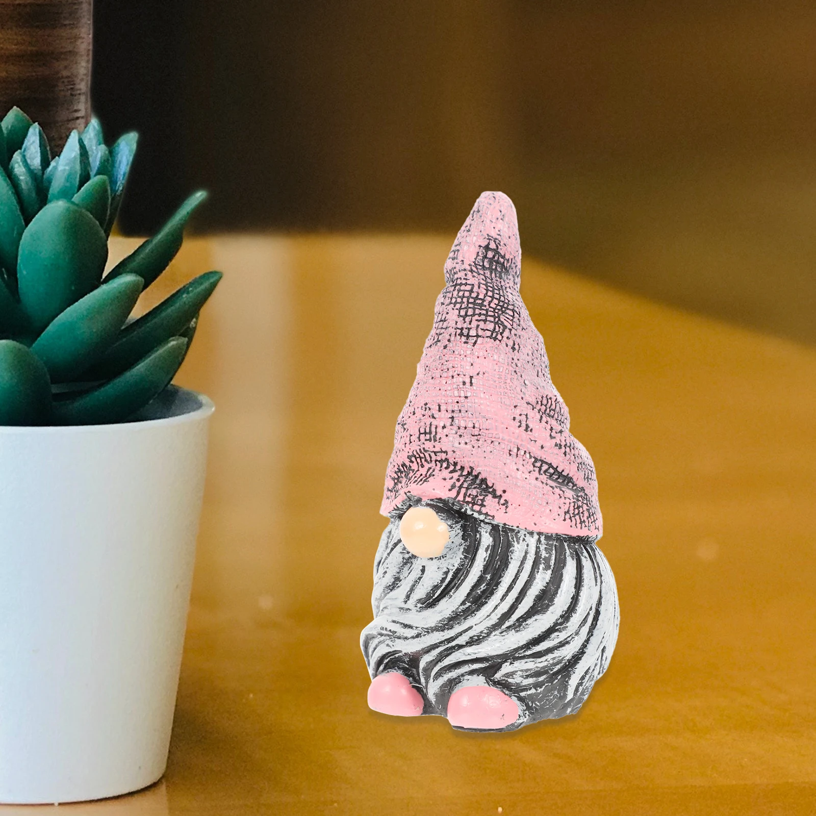 

Resin Gnome Mini Garden Dwarf Statue Decorations Tray Table Christmas Gifts Mini Garden Decorative Gnome Lawn Figure
