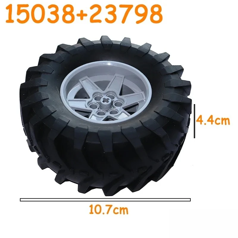 MOC Motorcycle Tyre & Rim Technical Tire Wheel Car Truck Wheels Hub Bricks Building Blocks 56145 44309 86652 32019 15038 23798