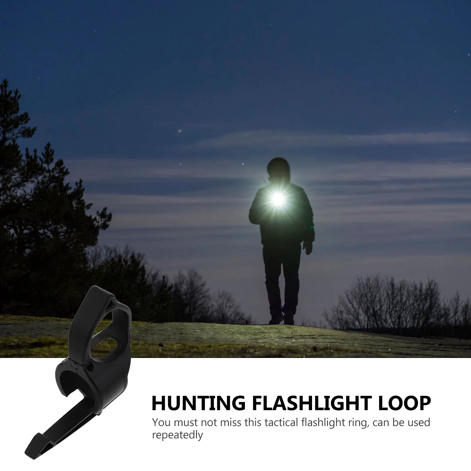 

Flashlight Ring Adapter Holder Portable Nylon Duty Belt Clip Handheld Tool Hunting Loop Fixator Outdoor Lighting