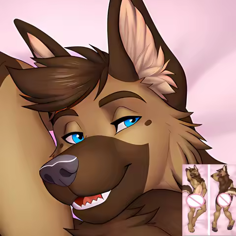 Dakimakura Anime Fluffy Furry Orcus Pastoral Dog Pillowcase Double-sided Print Hugging Body Pillow Cover Case Dropshipping