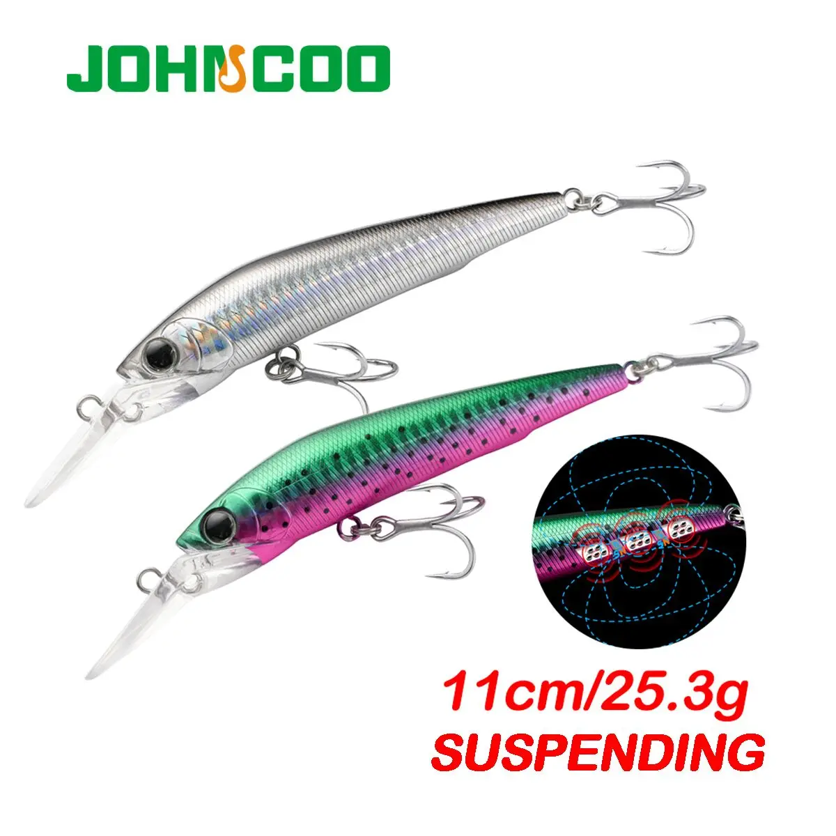 Suspending Minnow Sea Bass Fishing Lure 11cm 25g Jerkbait Wobblers Bass Pike Swimbait Fishing Lure Dive 5m