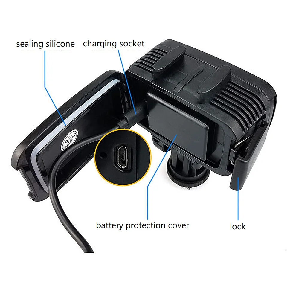 Mcoplus 40m/130ft Impermeabile Subacquea immersione LED luce di riempimento fotografia luce per Canon Nikon GoPro 10 9 8 6 5 4 action Camera