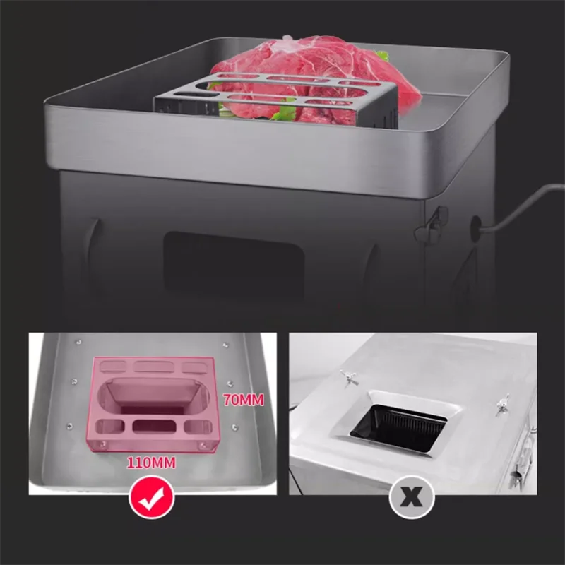 Meat Bowl Cutter Electric Meat Slicer 220 Cutting Machine for Frozen Meat Chicken Cube Cutter