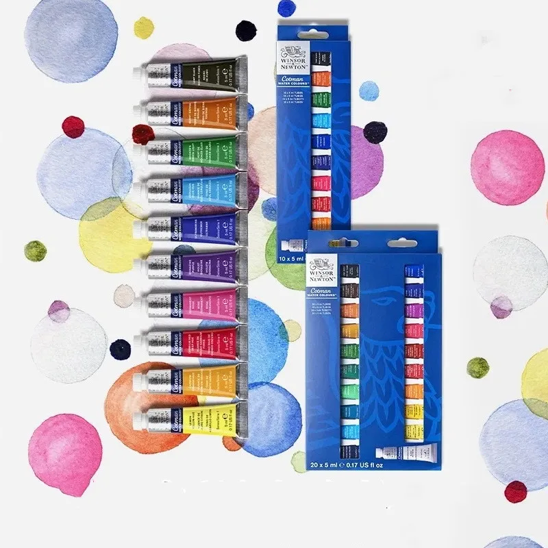 WINSOR&NEWTON Song Text Watercolor Paint Set 10/20 Color Set 5ML Tube Water Color Painting Art Painting Supplies