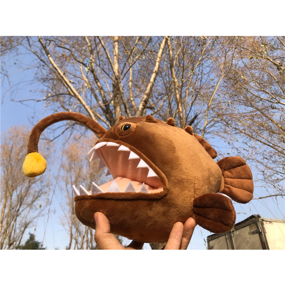 Cute Anglerfish Deep Sea Fish Simulation Lifelike Plush Doll Toy Real Life Animals Dolls Baby Birthday Gifts