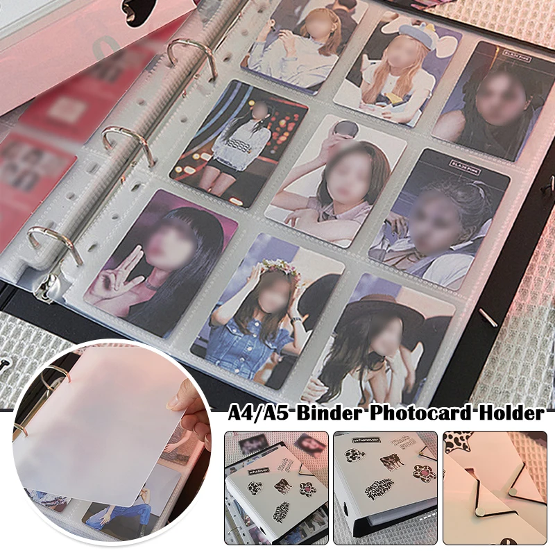 Imagem -04 - Binder Photocard Titular Tampa de Armazenamento de Cartões 50 Página Interna Kpop Álbum de Fotos Photocards Coletar Artigos de Papelaria a4 a5