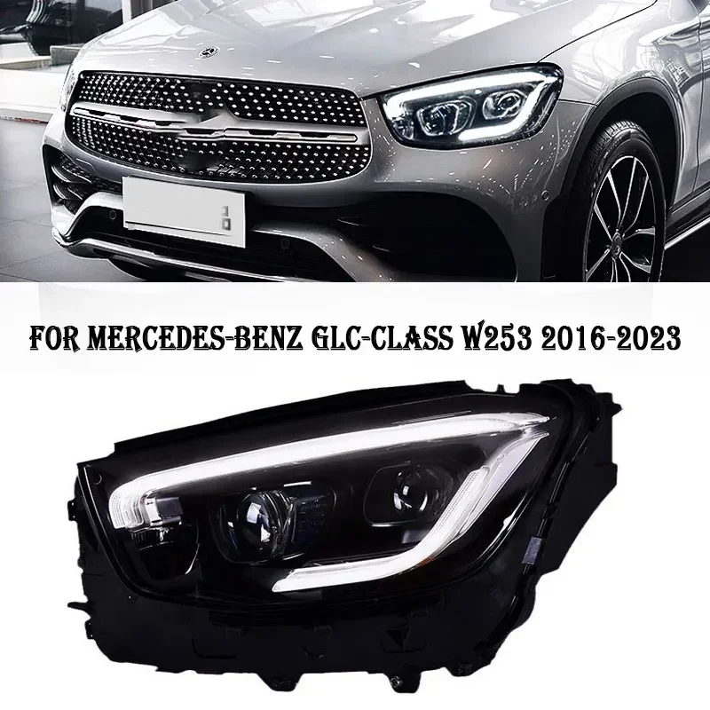 

Автомобильные светодиодные фары для Mercedes-Benz GLC W253 2016-2023 DRL, динамический указатель поворота, передняя лампа, автоаксессуары