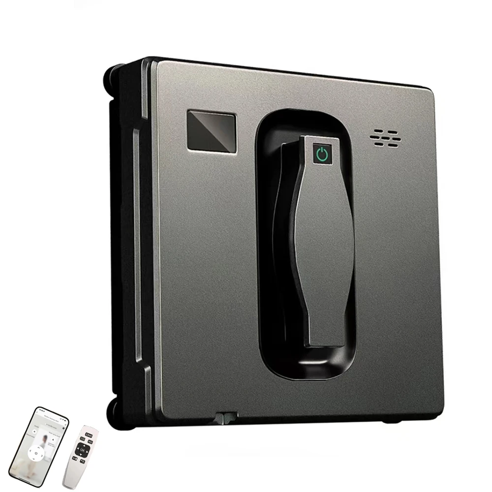 مكنسة كهربائية للنافذة مع رذاذ مزدوج بالموجات فوق الصوتية، غسيل جدار زجاجي للمنزل الذكي، منظفات النوافذ الكهربائية للتحكم عن بعد في التطبيق #1