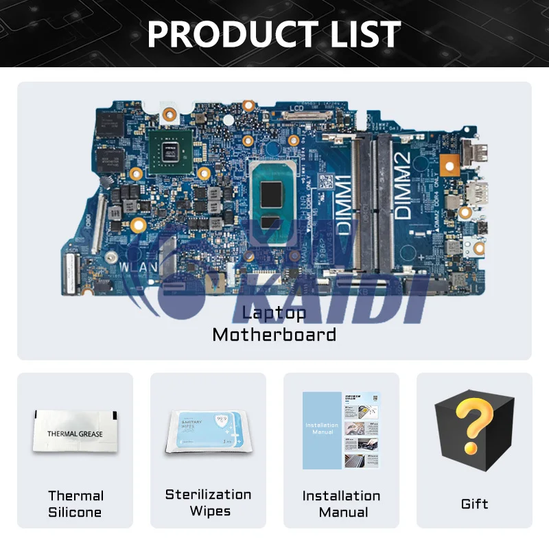 Laptop Motherboard For Dell Vostro 5402 5502 19862-1 0G0XMN 04D2JV 010GRP 0H2F8K  Notebook Mainboard with i3 i5 i7 11th Gen