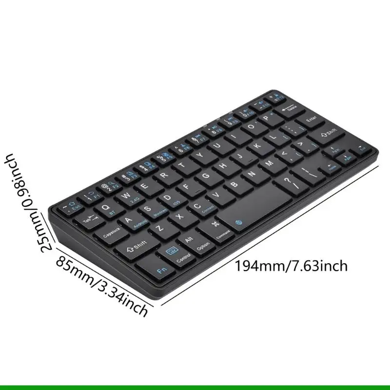 U55C Mode Ganda Nirkabel Bluetooth-Compatible Keyboard USB C Rechargeable Lightweight