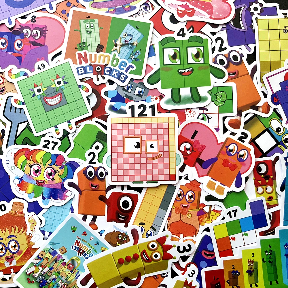 

10/50Pcs Kids Educational Numbers Fun Early Learning&Brain Training Game Stickers For Laptop Suitcase Stationery Toys Gifts