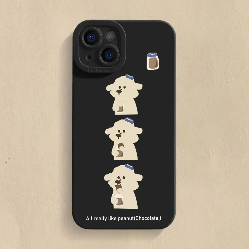 Cartoon Cute Dog Phone Case For Samsung Galaxy S25 S24 S23 S22 S21 Ultra Plus FE A32 A33A16 A06 A26 A54  A56 Silicone Soft Cover