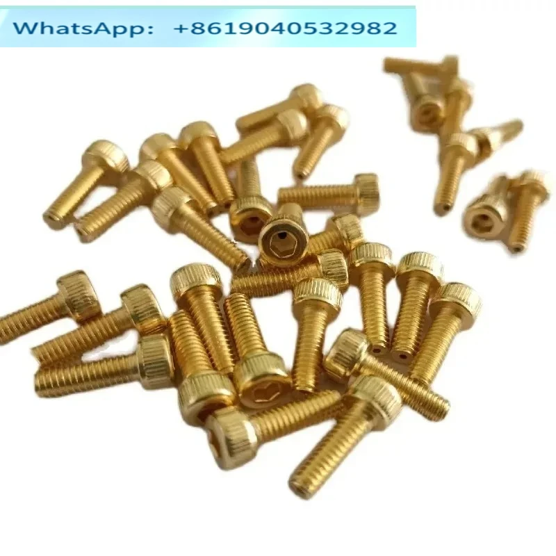 10Pcs inner hexagon hollow gold-plated screw, gold-plated hollow screw m4 * 12 deflation screw