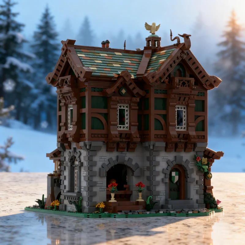 

9485pcs MOC Green Dragon Castle Model Building Blocks DIY Gift Creative Collectible Display Decor Premium Adult Kids Desk Home