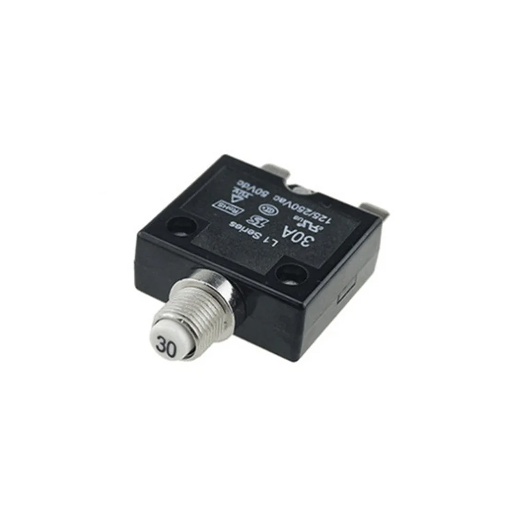 50V 30A Resettable Circuit Breaker Overload Protector For Car Boat Yacht Off-Road Vehicle Winch Electrical System Switch