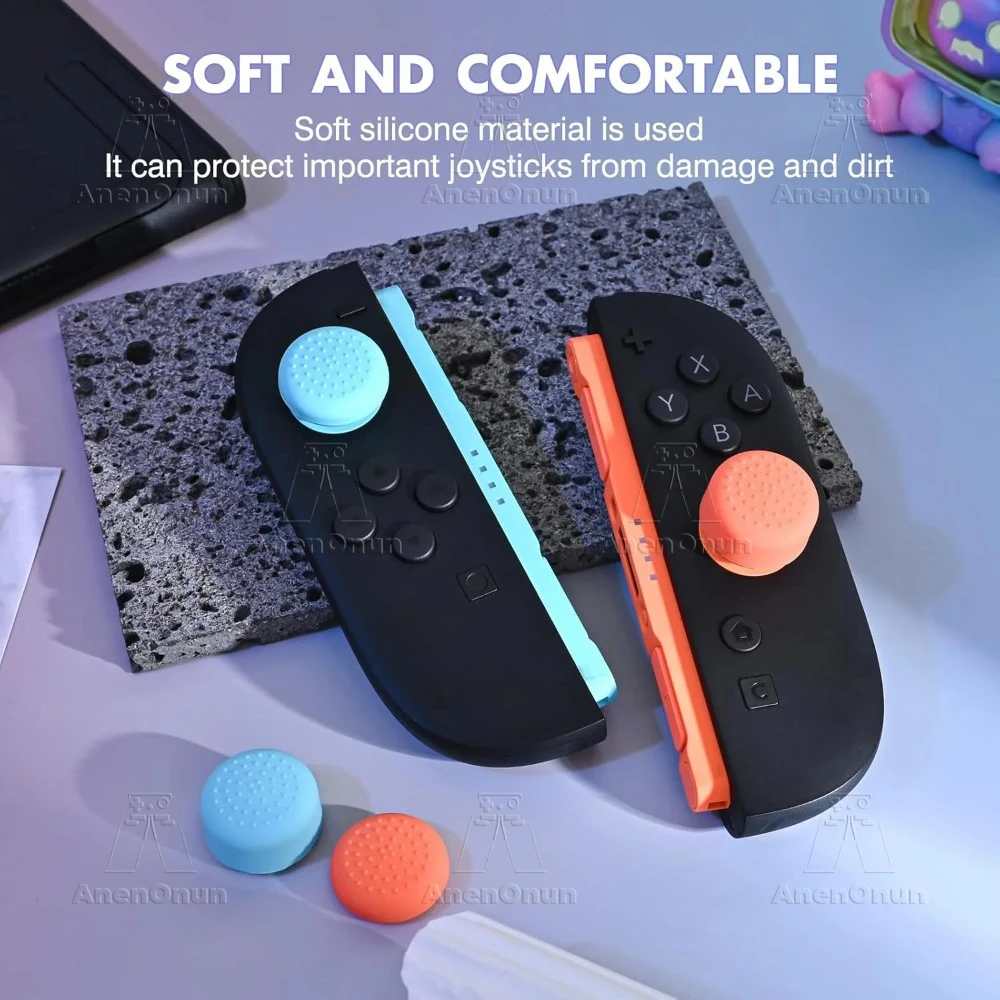 4er-Pack Daumengriffkappen für Switch 2 Premium Analog-Stick Daumenstick Weiche Silikon-Schutzabdeckung Rutschfeste Joycon Joystick-Kappen – Detail 3